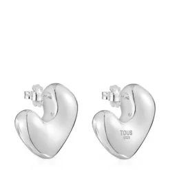 Silver heart Earrings Tabit