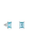 Silver Heart earrings with topaz Color Pills