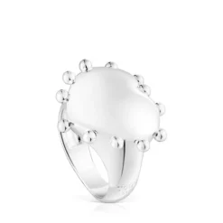 Silver heart Signet ring San Valentín