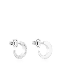 Silver hoop earrings Dybe