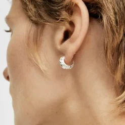 Silver hoop earrings Dybe
