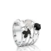 Silver Join Ring with Gemstones