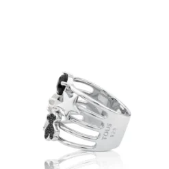 Silver Join Ring with Gemstones