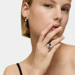 Silver Join Ring with Gemstones