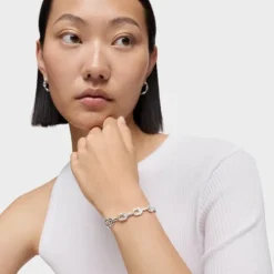 Silver logo chain Bracelet TOUS MANIFESTO