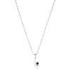 Silver Magic Nature moon Necklace with onyx