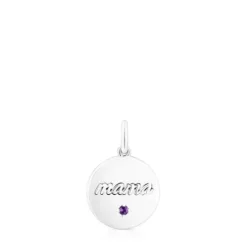 Silver Mama Medallion pendant with amethyst TOUS Mama