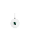 Silver Medallion pendant with malachite star Aelita
