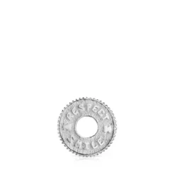 Silver Medallions Respect & Smile Disc Pendant
