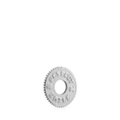 Silver Medallions Respect & Smile Disc Pendant