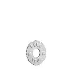 Silver Medallions Respect & Smile Disc Pendant