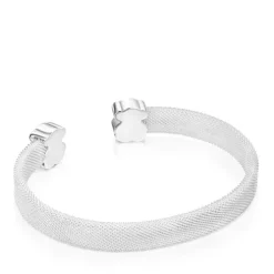 Silver Mesh Color Bracelet with Tourmalinated Quartz