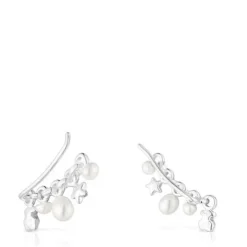 Silver Mini Icons Earcuff with bar and charms