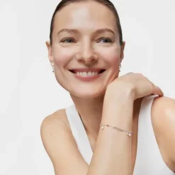Silver Mom Bracelet with cultured pearls and gemstones TOUS Mama