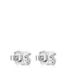 Silver Motif Earrings with Spinels