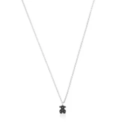 Silver Motif Necklace with Spinel