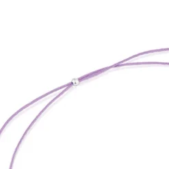 Silver, Murano glass and lilac-colored nylon Necklace Icon Glass