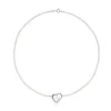 Silver Necklace with cultured pearls and heart motif Tabit