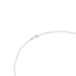 Silver Necklace with cultured pearls and heart motif Tabit