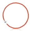 Silver Necklace with treated orange chalcedony TOUS MANIFESTO