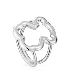 Silver New Carrusel Ring Bear motifs 2cm.