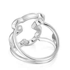 Silver New Carrusel Ring Bear motifs 2cm.