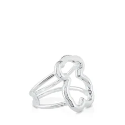 Silver New Carrusel Ring Bear motifs 2cm.