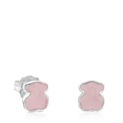 Silver New Color Earrings with Quartz