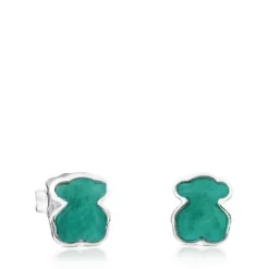 Silver New Color Earrings with Amazonite