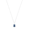 Silver New Color Necklace with Quartz with Dumortierite