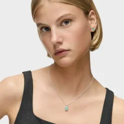 Silver New Color Necklace with Amazonite