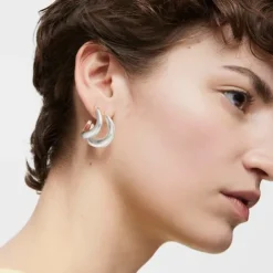 Silver oval Hoop earrings Galia Basics