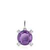 Silver Pendant with amethyst Color Pills