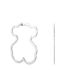 Silver Silueta bear Earrings