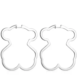 Silver Silueta bear Earrings