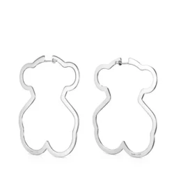 Silver Silueta bear Earrings
