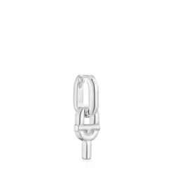 Silver single Hoop earrings with motif pendant TOUS MANIFESTO