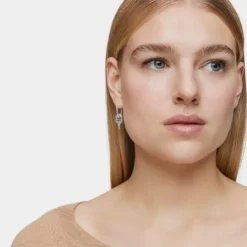 Silver single Hoop earrings with motif pendant TOUS MANIFESTO