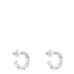 Silver Straight hoop Earrings