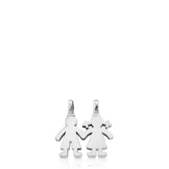 Silver Sweet Dolls boy-girl Pendant