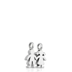 Silver Sweet Dolls boy-girl Pendant