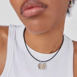 Silver Sweet Dolls boy-girl Pendant