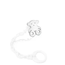 Silver Sweet Dolls small bear Pacifier clip