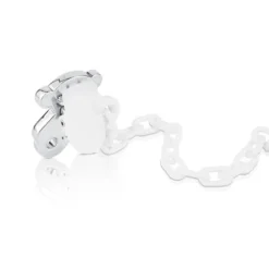 Silver Sweet Dolls small bear Pacifier clip
