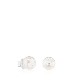 Silver TOUS Bear Earrings with pearls