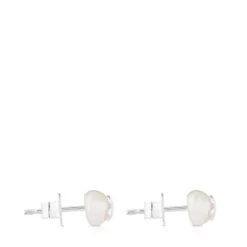Silver TOUS Bear Earrings with pearls