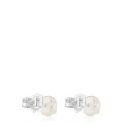 Silver TOUS Bear Earrings with pearls