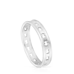 Silver TOUS Bear Row ring with bear silhouettes