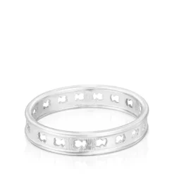 Silver TOUS Bear Row ring with bear silhouettes