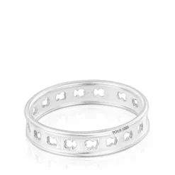 Silver TOUS Bear Row ring with bear silhouettes